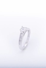 Princess Cut Quad Diamond Ring 14k White Gold