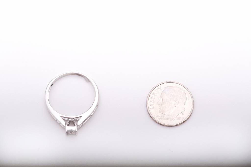 Princess Cut Quad Diamond Ring 14k White Gold