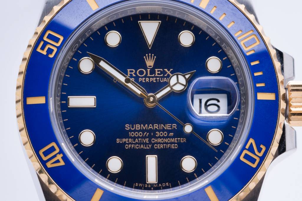 Rolex Mens Rolex Two Tone Blue Face