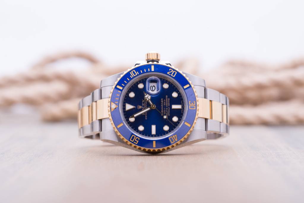 Rolex Mens Rolex Two Tone Blue Face