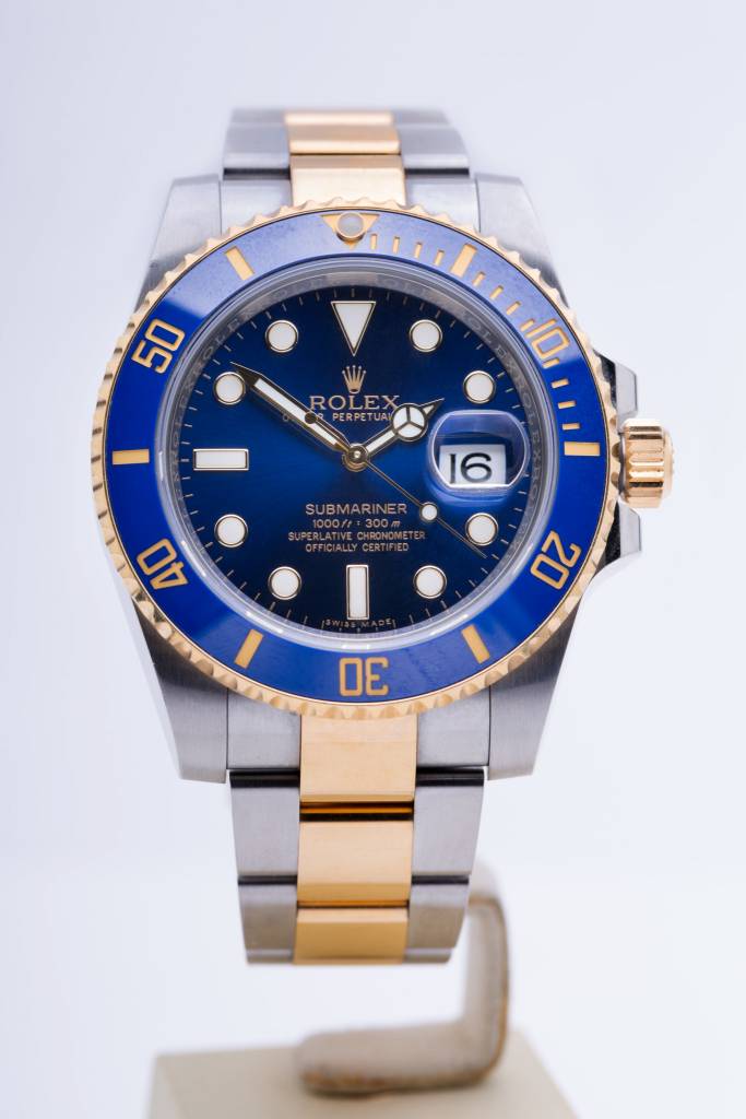 Rolex Mens Rolex Two Tone Blue Face