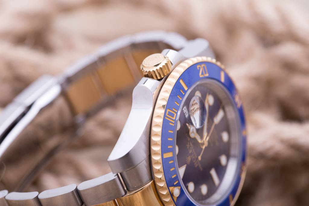Rolex Mens Rolex Two Tone Blue Face