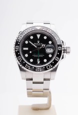 Rolex Mens Rolex GMT Master II Stainless Steel Black Dial