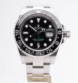 Rolex Mens Rolex GMT Master II Stainless Steel Black Dial