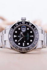 Rolex Mens Rolex GMT Master II Stainless Steel Black Dial