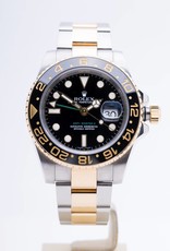 Rolex Mens Rolex Two Tone GMT Master II Black Dial