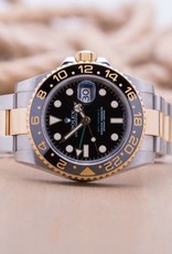 Rolex Mens Rolex Two Tone GMT Master II Black Dial