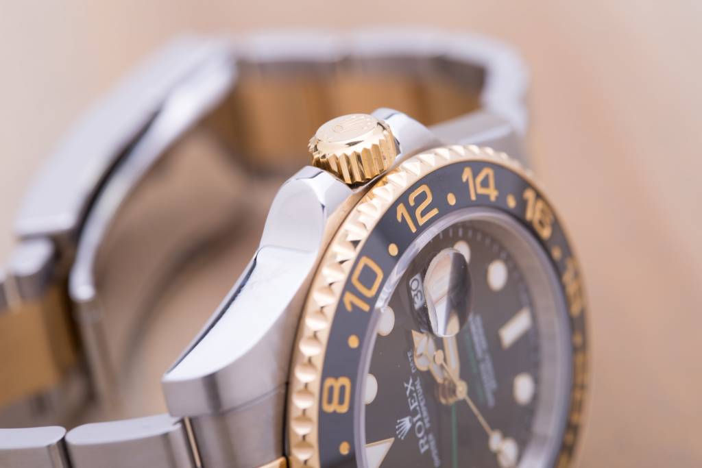 Rolex Mens Rolex Two Tone GMT Master II Black Dial