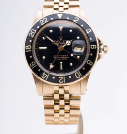 Rolex Men Rolex Gold GMT Master Black Dial