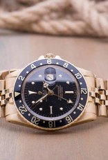 Rolex Men Rolex Gold GMT Master Black Dial