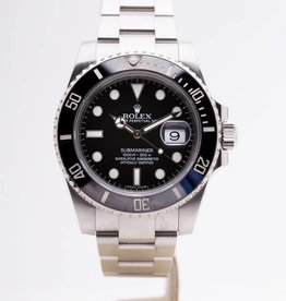 Rolex Mens Rolex Stainless Steel Submariner Black Dial