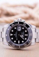 Rolex Mens Rolex Stainless Steel Submariner Black Dial