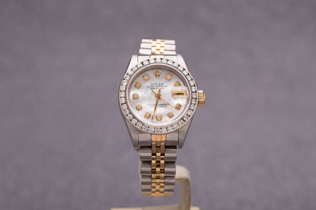Rolex Ladies Rolex Two Tone Diamond Dial and Bezel Datejust