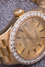 Rolex Ladies Rolex Gold Diamond Bezel Datejust
