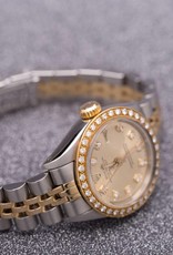 Rolex Ladies Rolex Diamond Dial and Bezel Two Tone Datejust