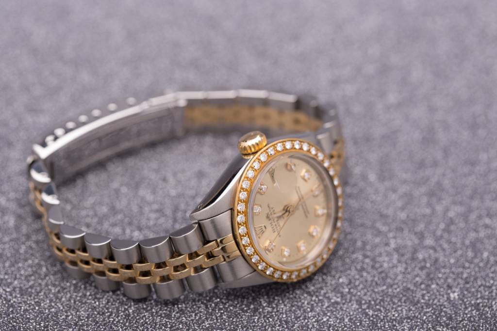 Rolex Ladies Rolex Diamond Dial and Bezel Two Tone Datejust
