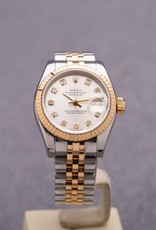 Rolex Rolex Two Tone Diamond White Dial Datejust