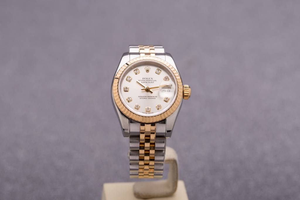 Rolex Rolex Two Tone Diamond White Dial Datejust