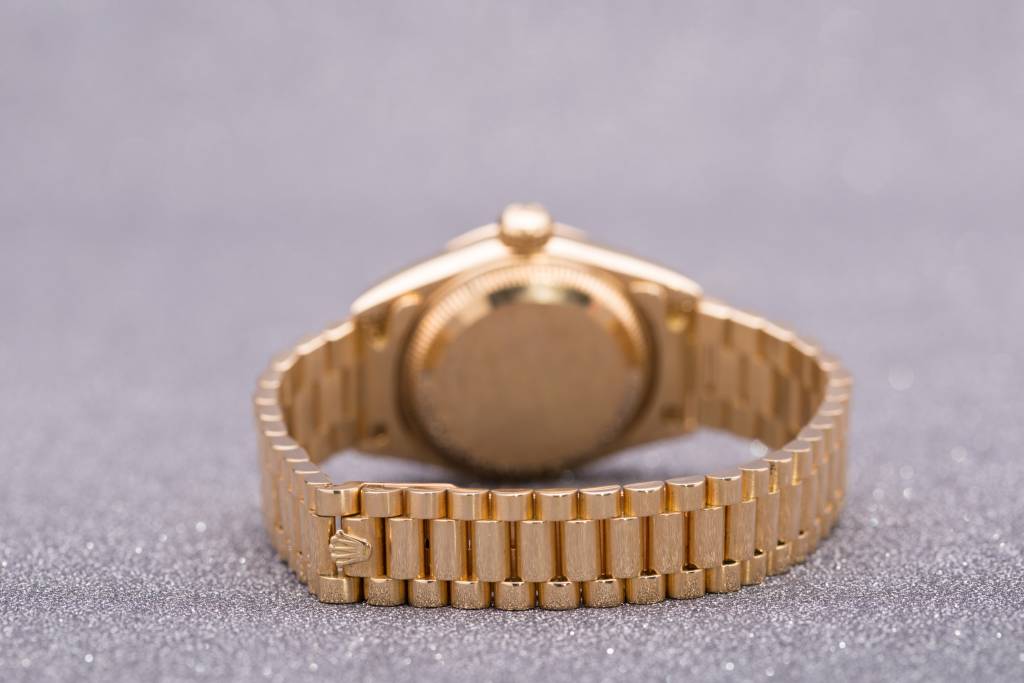 Rolex Ladies Rolex Gold White Dial Datejust