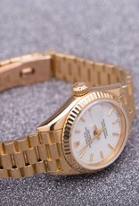 Rolex Ladies Rolex Gold White Dial Datejust
