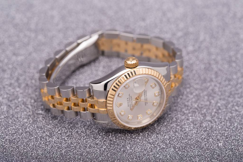 Rolex Rolex Two Tone Diamond White Dial Datejust