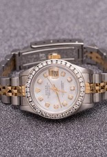 Rolex Ladies Rolex Two Tone Diamond Dial and Bezel Datejust