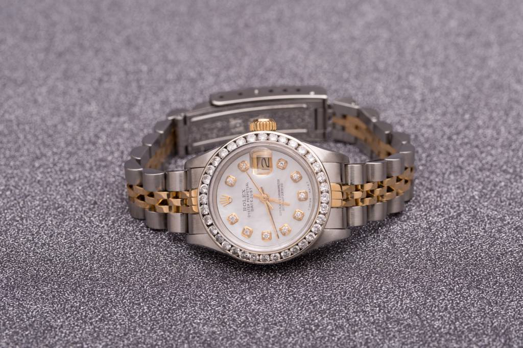 Rolex Ladies Rolex Two Tone Diamond Dial and Bezel Datejust