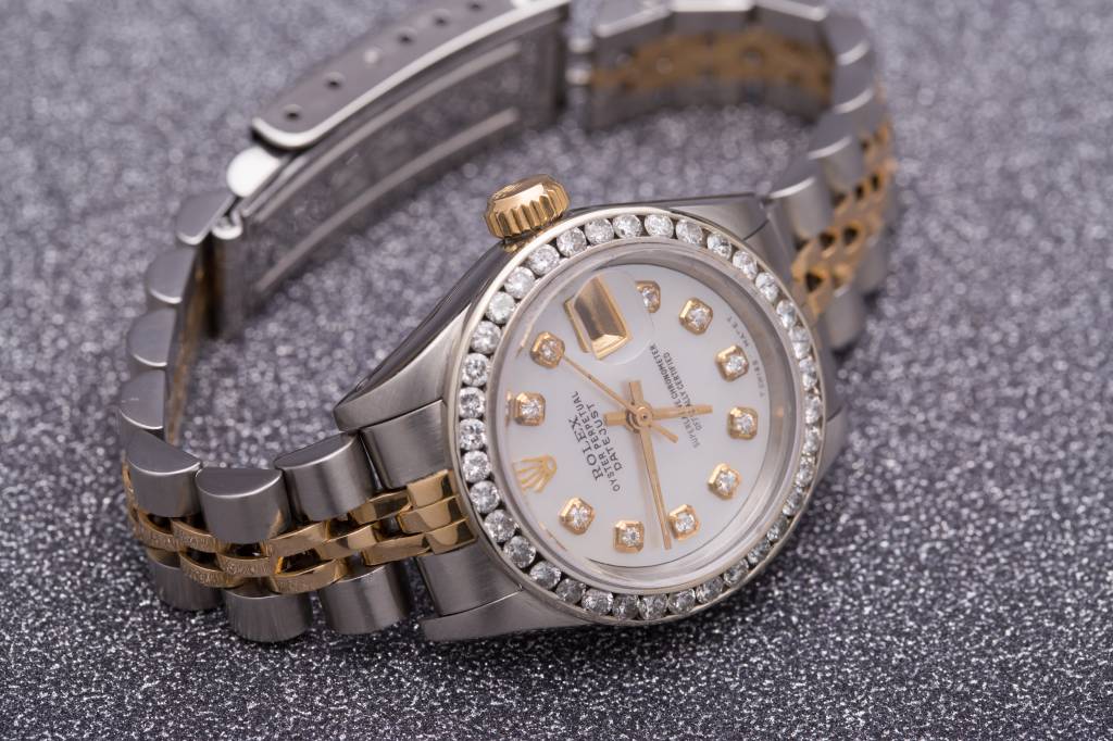Rolex Ladies Rolex Two Tone Diamond Dial and Bezel Datejust