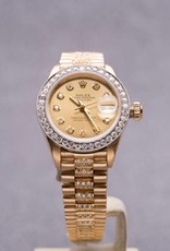 Rolex Ladies Rolex Gold Diamond Dial and Bezel Datejust