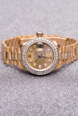 Rolex Ladies Rolex Gold Diamond Dial and Bezel Datejust