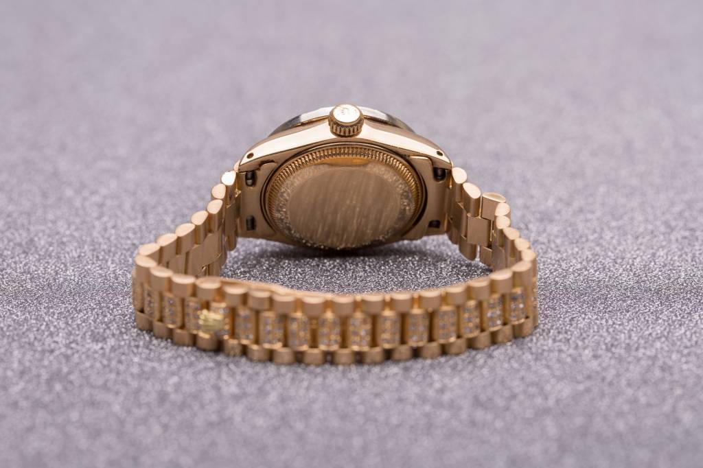 Rolex Ladies Rolex Gold Diamond Dial and Bezel Datejust
