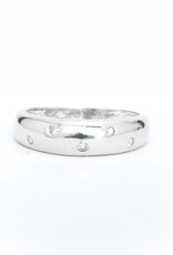 Fashion Ring White Gold With Accent Diamonds 14k