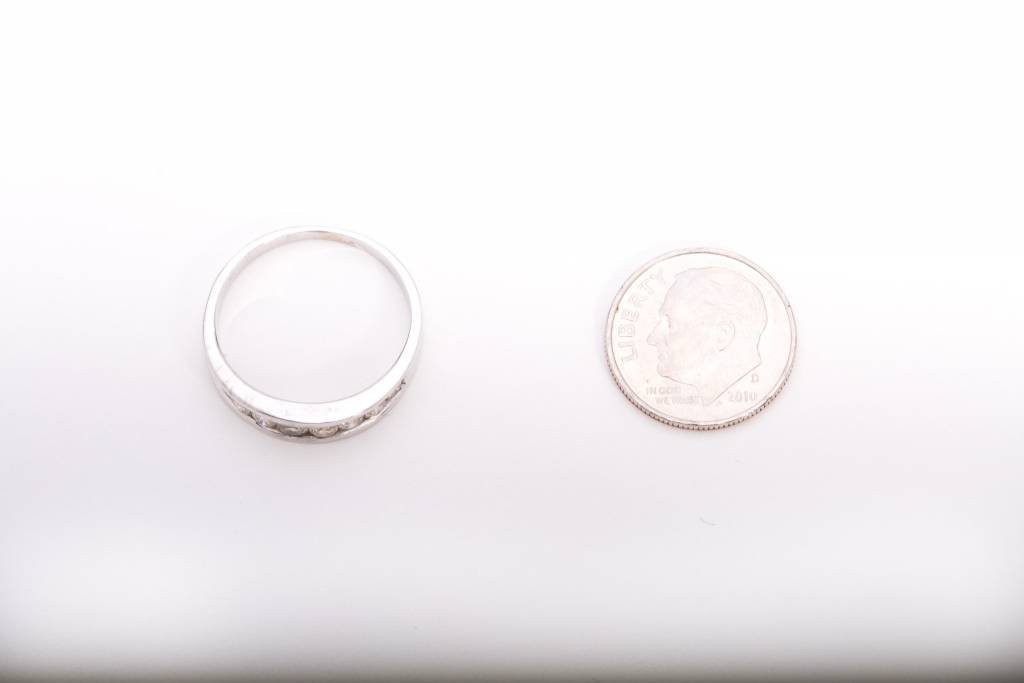 White Gold Channel Set Diamonds 14k