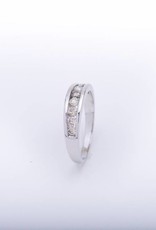 White Gold Channel Set Diamonds 14k