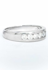 Channel Set White Gold Diamond Ring 14k