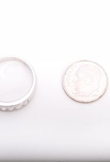 Channel Set White Gold Diamond Ring 14k