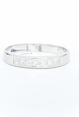 Princess Cut Diamond Channel Set Ring White Gold 14k