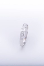 Princess Cut Diamond Channel Set Ring White Gold 14k