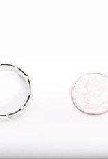 White Gold Fashion Ring With Side Accent Diamonds 14k