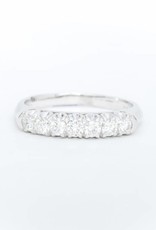 Seven Diamond Anniversary Band White Gold 14k