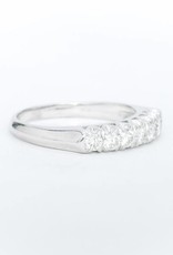 Seven Diamond Anniversary Band White Gold 14k