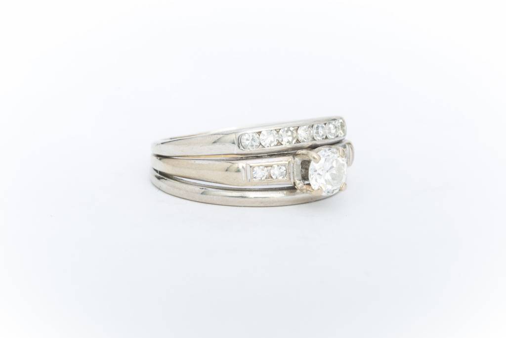 Diamond Bridal Set 14k White Gold