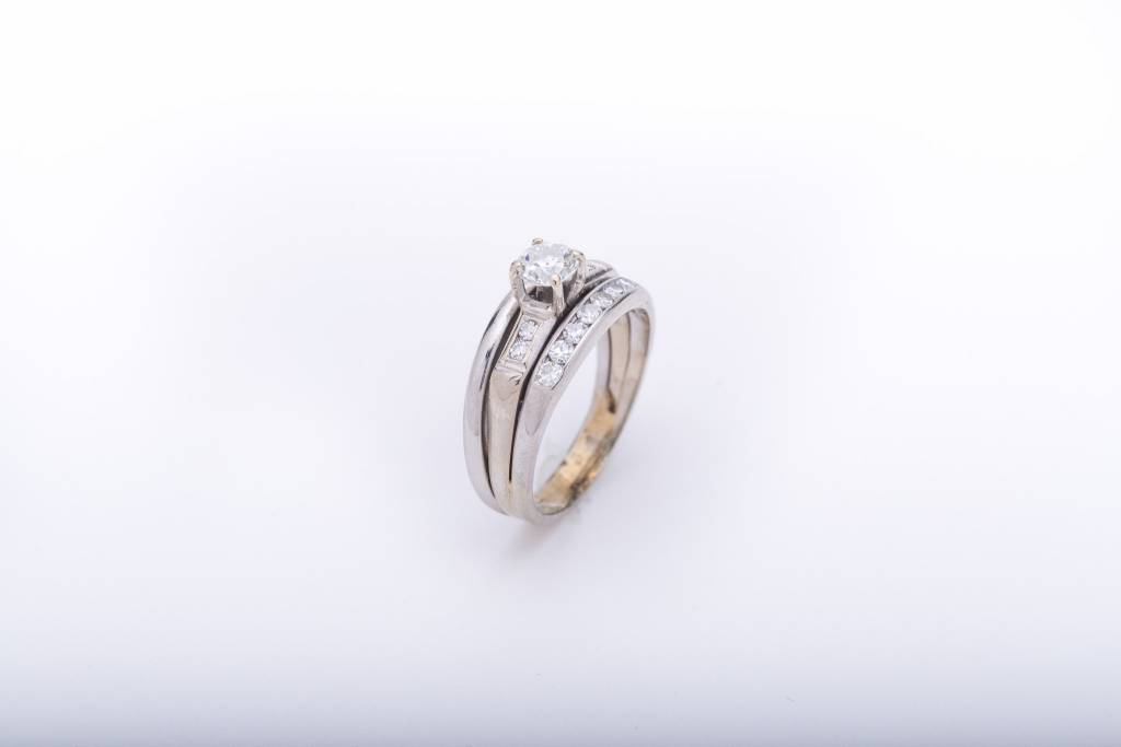 Diamond Bridal Set 14k White Gold