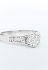 Diamond Flower Cluster Ring 14k