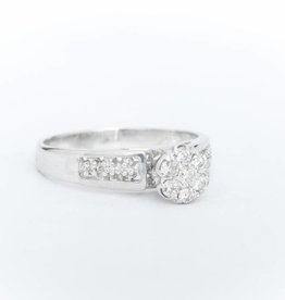 Diamond Flower Cluster Ring 14k