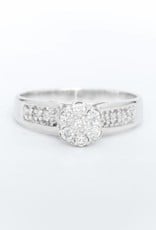 Diamond Flower Cluster Ring 14k