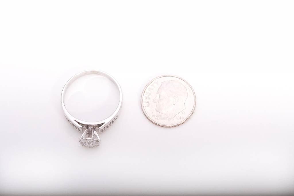 Diamond Flower Cluster Ring 14k