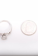 Diamond Halo Engagement Ring White Gold 14k