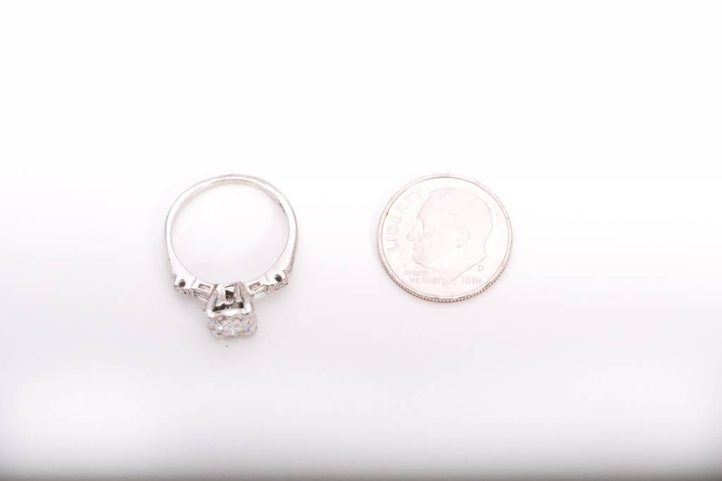 Diamond Halo Engagement Ring White Gold 14k