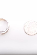 Mens Two-Tone Diamond Band 14k